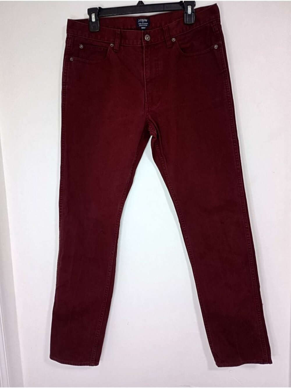 J.Crew Mens The Sutton Corduroy Pants In Burgundy Size 32x32